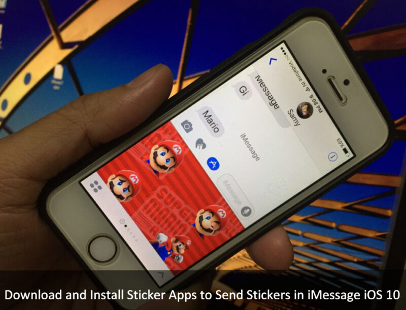 Send Stickers in iMessage on iPhone 7 Plus on iOS 10
