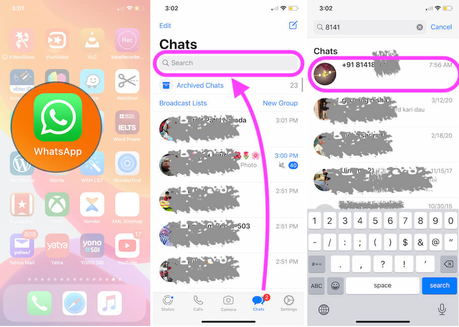 Find and Send WhatsApp Messange without Save Number on iPhone