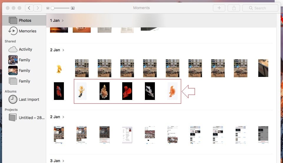 1 отображение или скрытие изображений в приложении Фото на Mac с macos sierra