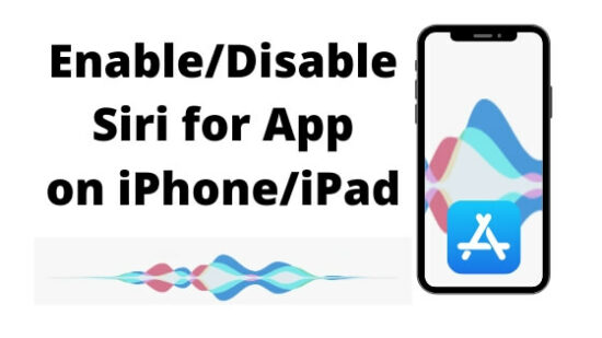 Enable_Disable Siri for App on iPhone_iPad