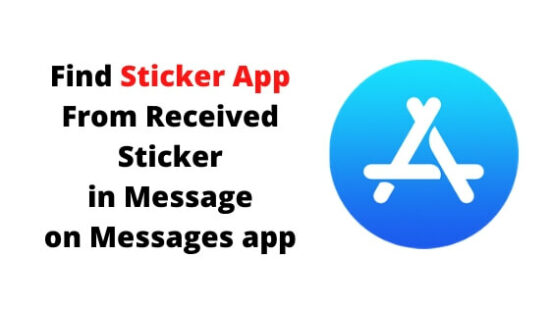 Find Sticker App From Received Sticker in Message on Messages app