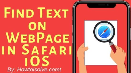 Find Text on WebPage in Safari iOS