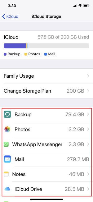 1 Manage iCloud Storage from iPhone in iOS 11 or Later