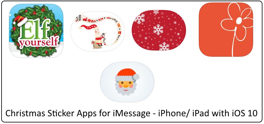 1 Send Christmas Sticker in iMessage on iPhone iPad