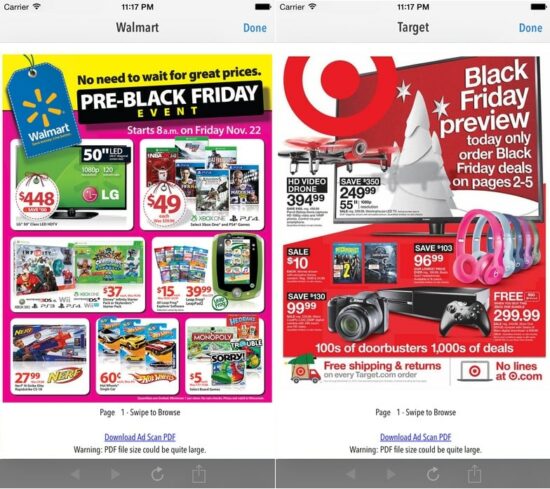 1 TGI Black Friday 2016 deals finder for iPhone and iPad