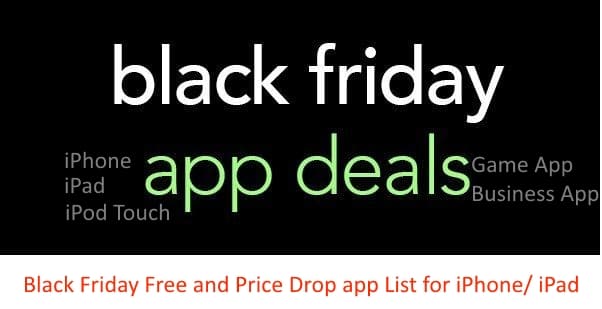 1 Top Black Friday iOS App sales list for iPhone and iPad