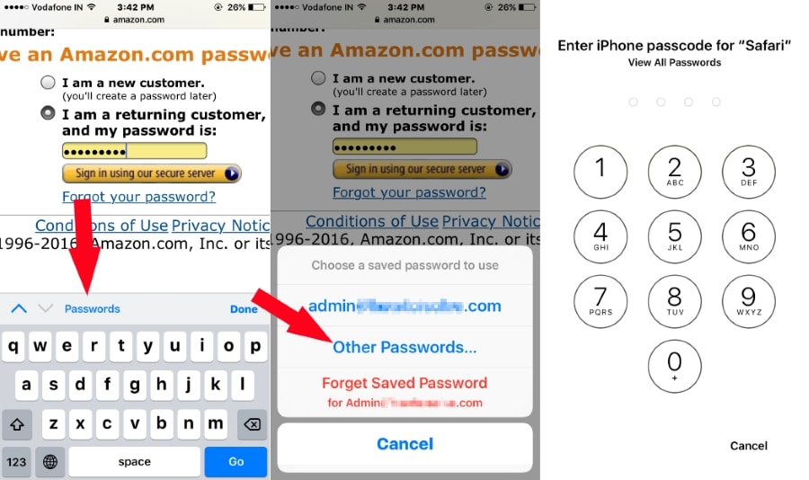 View Saved Password on iPhone Safari with iOS 10