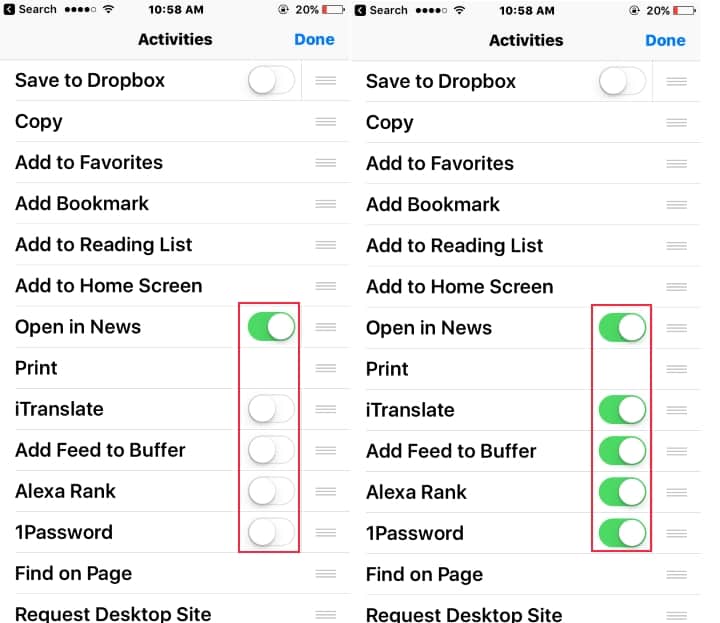 2 Enable Extension on iOS 10 safari