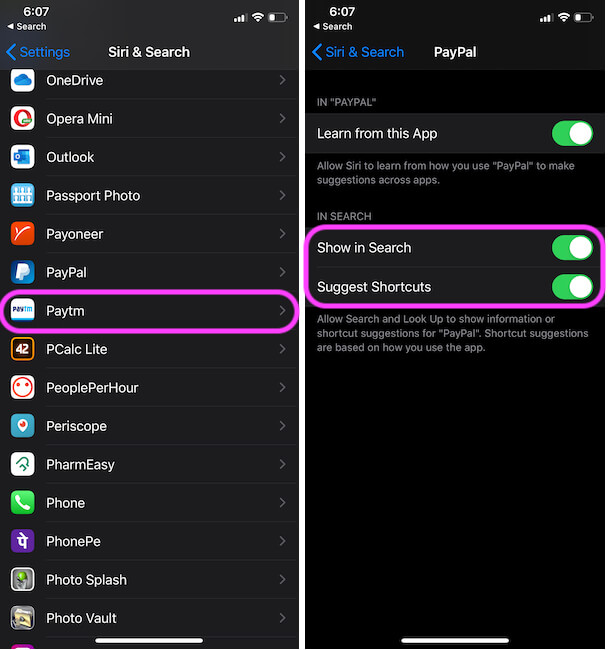 Enable paypal for Access Siri on iPhone