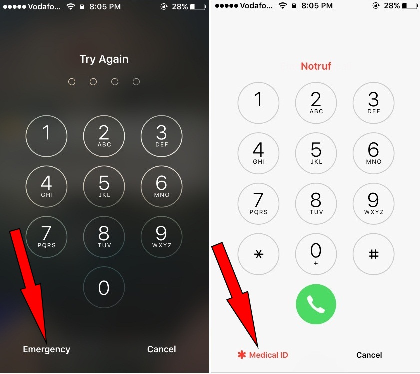 Get medical ID on lock screen iOS on iPhone medical ID from lock screen iOS