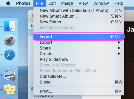 Import Red Eye Photos to Apple Photos app on Mac Macbook app