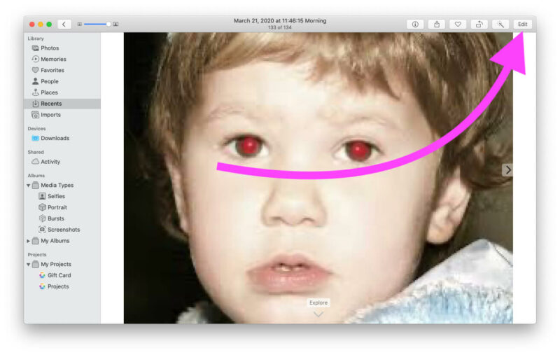 How to Remove Red Eye From Photos on iPhone, iPad, MacBook, Mac