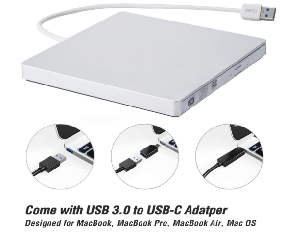 Roofull CD DVD Drive for USB c and 3 Drive