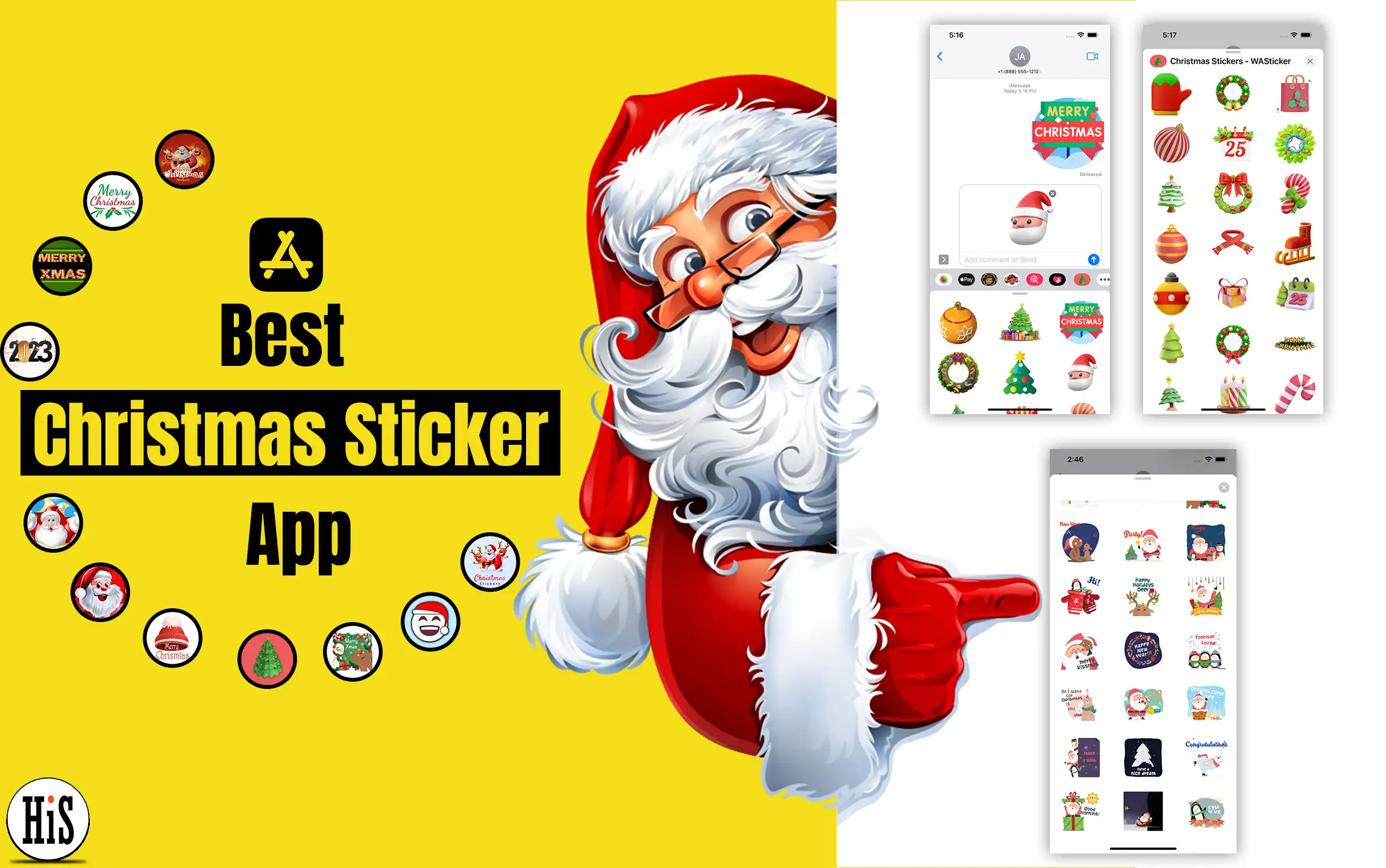Send Christmas Sticker in iMessage Best Christmas Sticker App