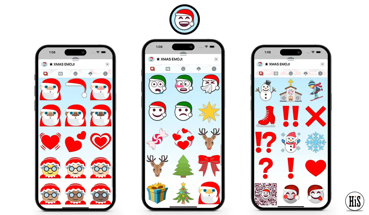 iMessage App for Christmas Emoji Stickers