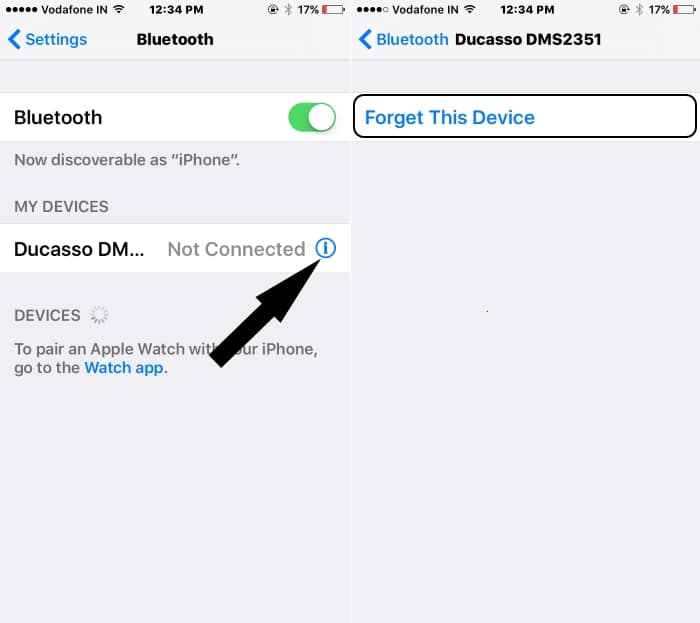 8 Forgot Bluetooth device on iPhone 7 and 7 Plus