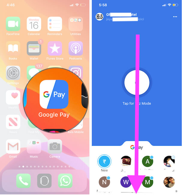 Google Pay on iPhone