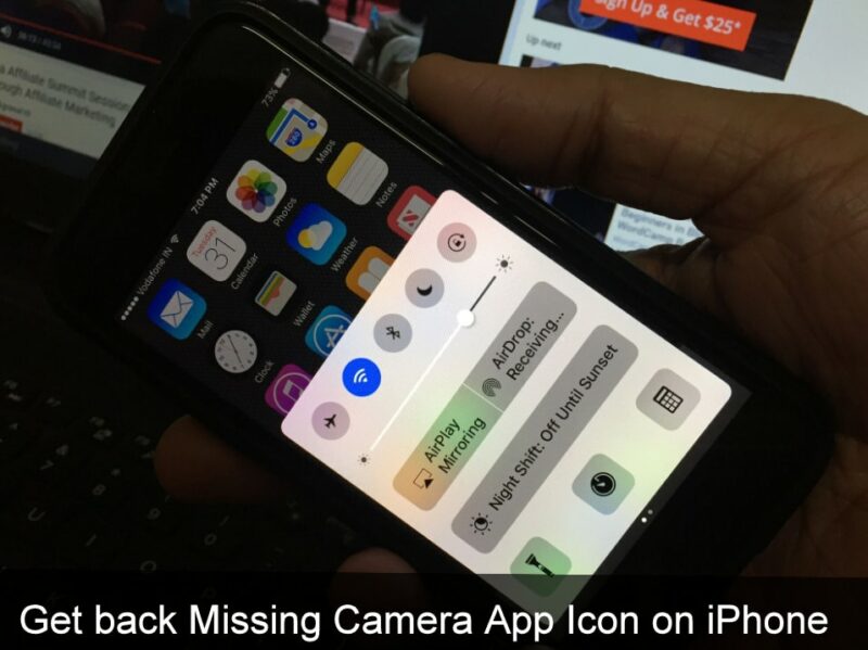 Fix Camera Icon Missing on iPhone in iOS 10 on iPhone 7 Plus iPhone 6S