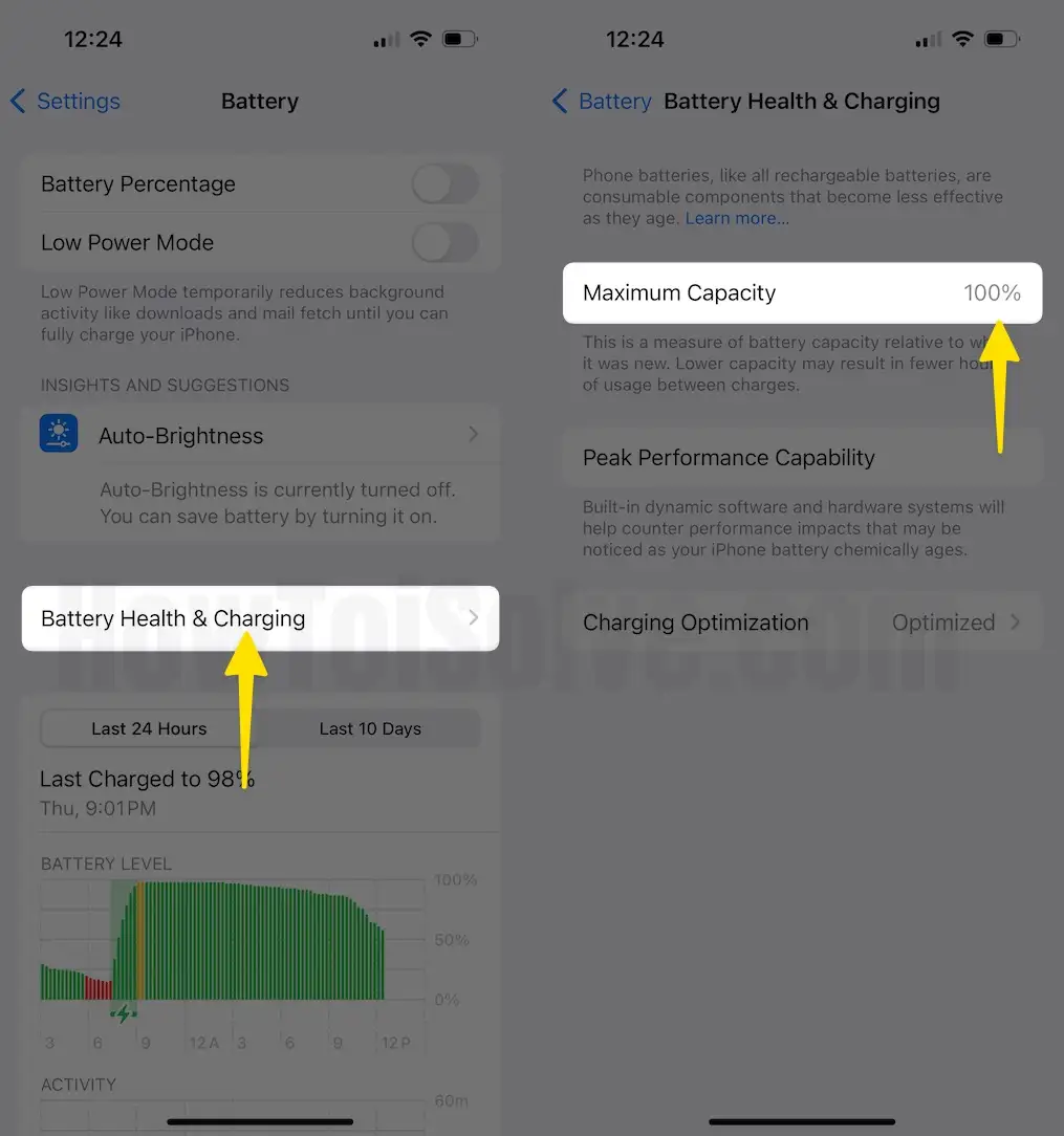How to check Battery Health Charging On iPhone