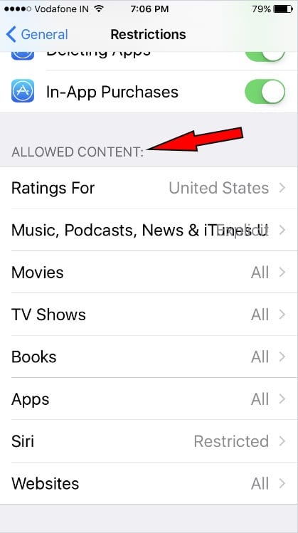 block websites using Parental Controls on iPhone 7 iOS 10.2 later