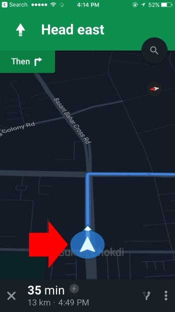 Turn by Turn direction guide using iPhone iPad map app