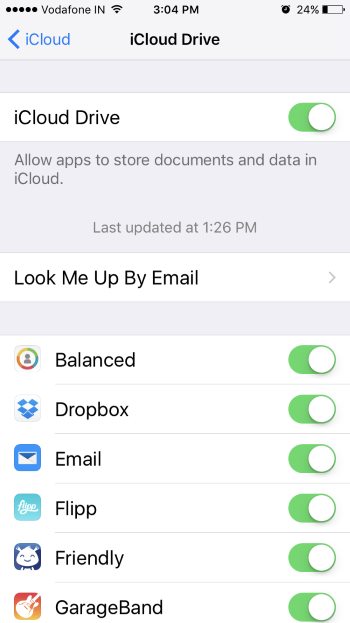 Manage iCloud for app data