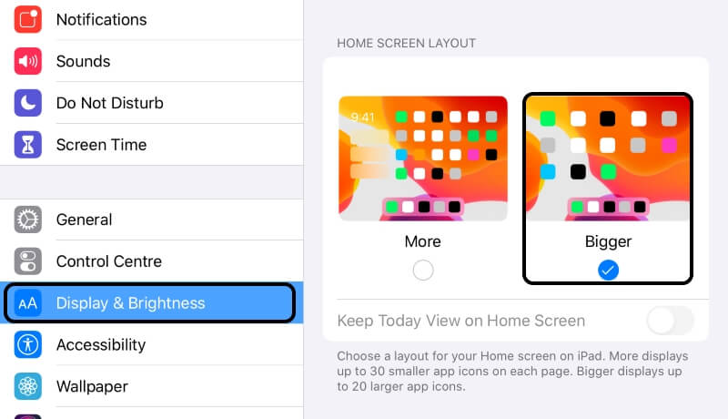 Change App Icon Size on iPad