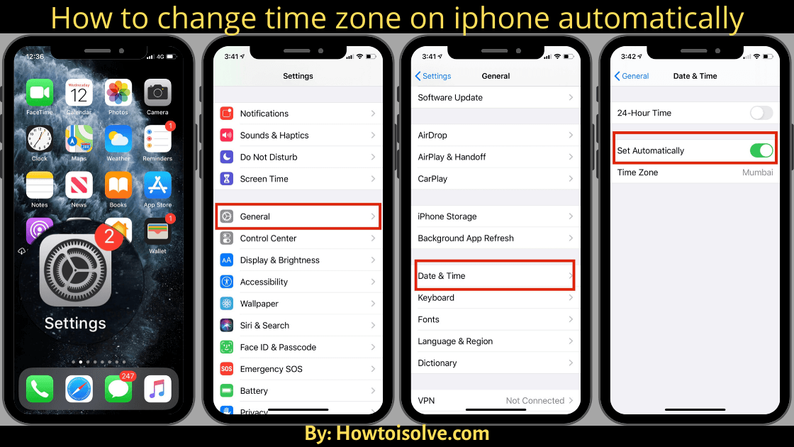 Get how to change time zone on iphone automatically