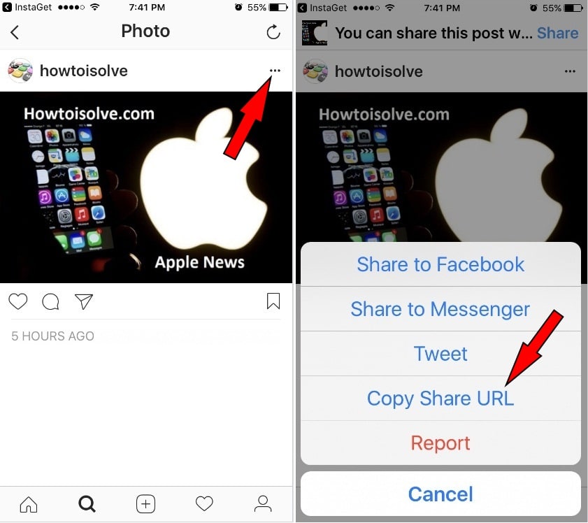 Save Instagram Photos and videos to iPhone Camera Roll