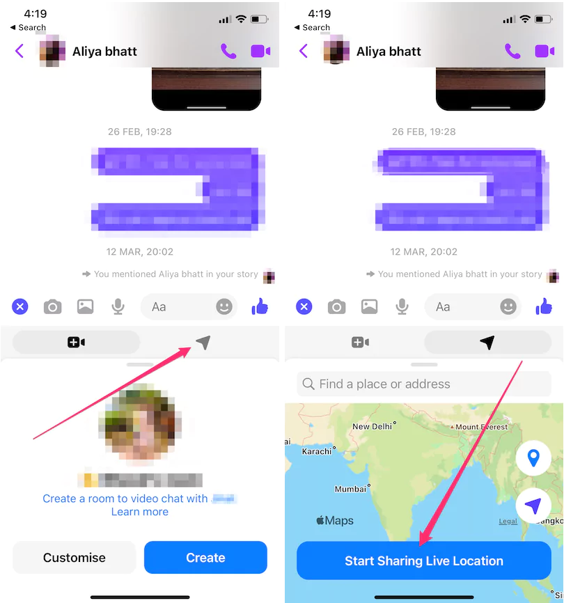 click-on-location-arrow-icon-and-then-click-on-start-sharing-live-location