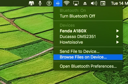 Browse bluetooth device on Mac