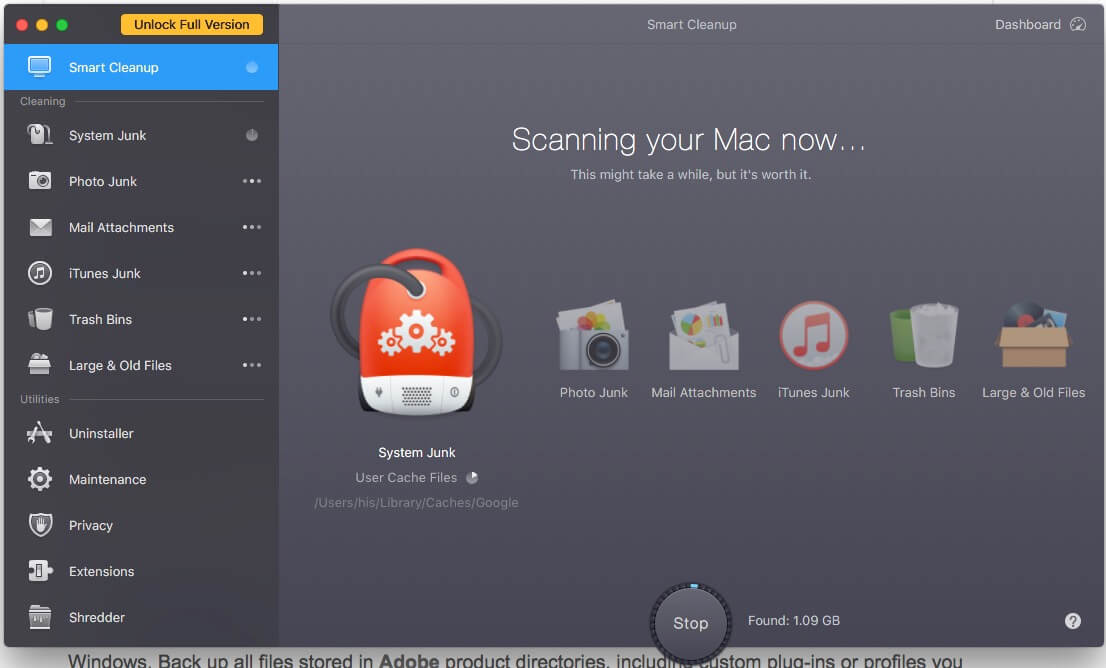 Найдите проблему на Mac с помощью Clean My Mac 3
