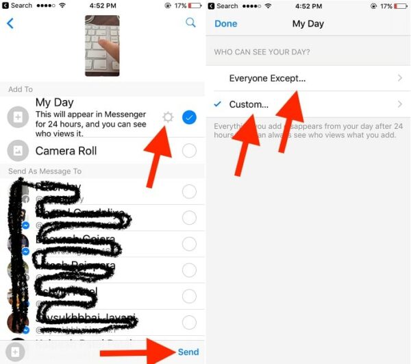 How to Add, Remove or Update Photo/Video to Messenger Day iPhone