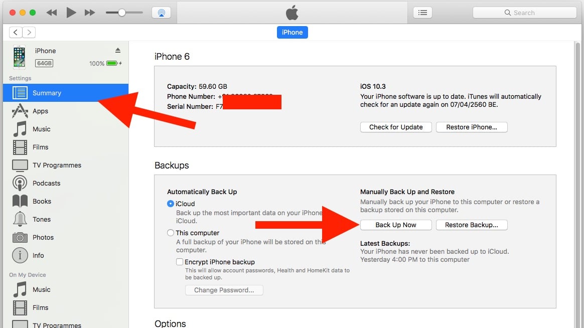 4 Use iTunes for Backup iPhone or iPad