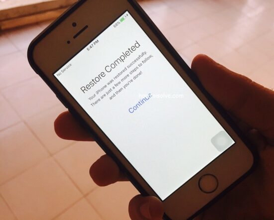 5 Restore completed using itunes or icloud