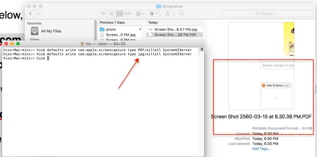 change PDF to JPG screenshot extension