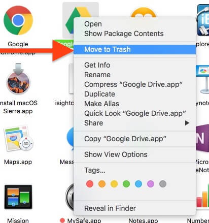 To move or uninstall app from Mac