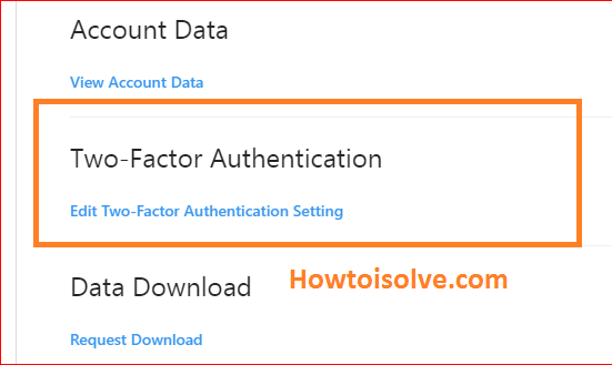 now click on two factor authentication Instagram web PC mac
