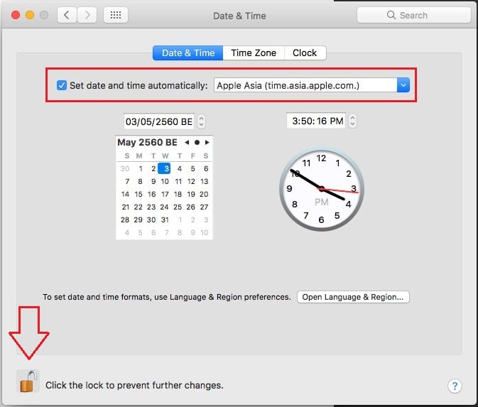 3 Set date and time on Mac