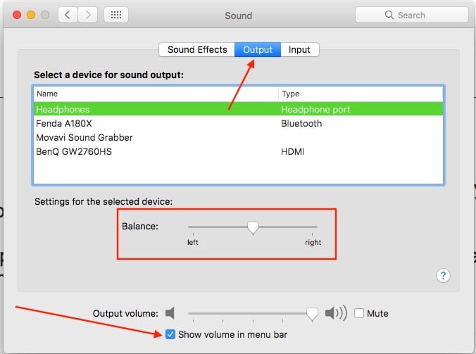 4 Settings for output sound
