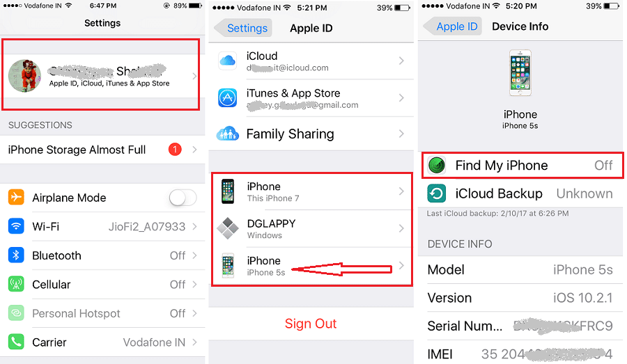 5 Find my iPhone iPad iPod Touch on iOS 10.2 or later