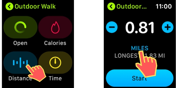 Switch Distance between KM or Mile On Apple Watch