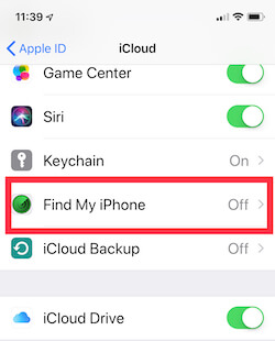Turn off Find My iPhone in iOS 12 or Disable Activation lock