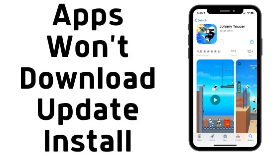 Apps Won't Download Update Install on iPhone and iPad