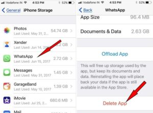 iPhone Storage to Delete App documets and data iOS 11 later iPhone iPad