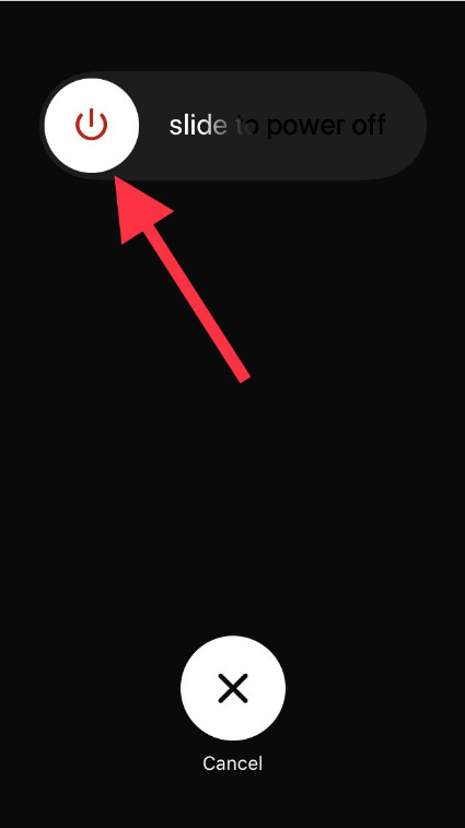 Slide to Power Off to the right side on iPhone iOS