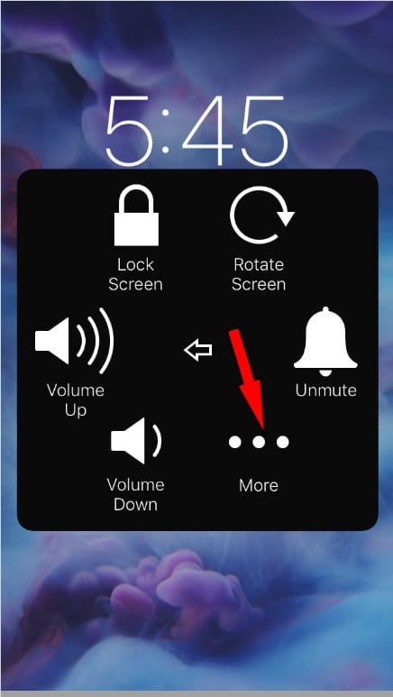 Tap on More option on assistive touch to launch App Switcher on iPhone and iPad