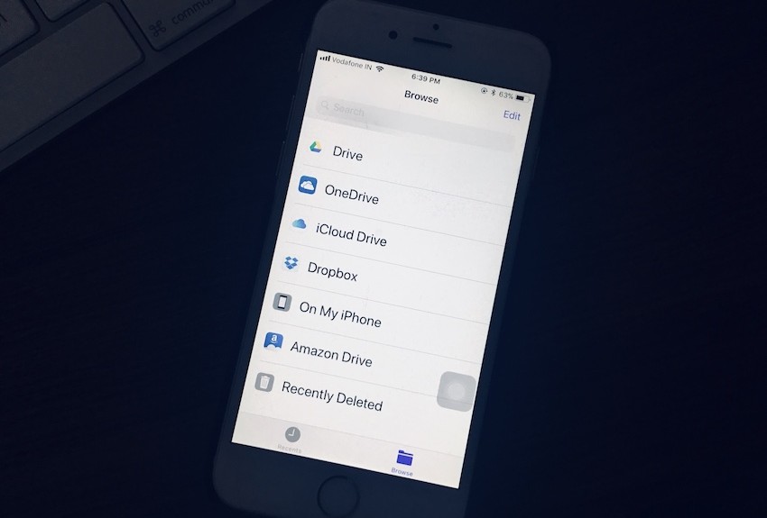1 Enable iCloud Drive in Files app on iPhone