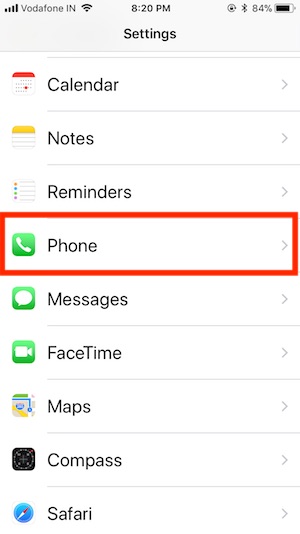 12 Phone app settings on iPhone