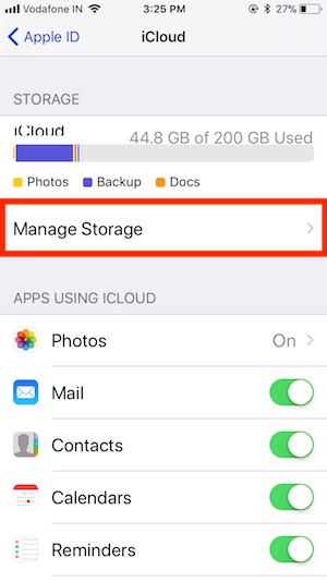 3 Manage iCloud Storage on iPhone with iOS 11